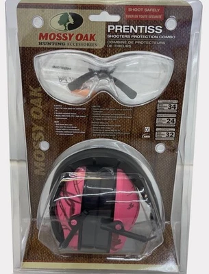 Mossy Oak Pink Prentiss Shooters Safety Protection Glasses Ear Plugs & Muffs -L3 - Image 1 of 4