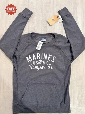 Moletom feminino de grafite UNITED STATES MARINE CORPS - USMC - Tamanho P - NOVO! - Imagem 1 de 4