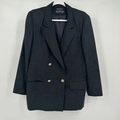 Blazer Giorgio Sant Angelo Mujer Vintage Dinero Antiguo Talla 8 Lana Doble Pecho Foto 1 de 4