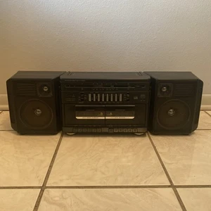 Sears LXI 21945 Boombox Radio Dual Cassette Player Tested Working - Picture 1 of 5