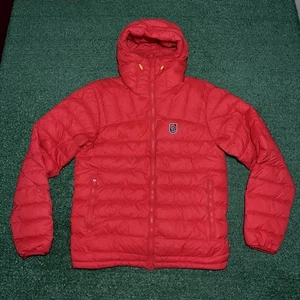Fjällräven Expedition Down Hoodie Jacket Puffer Hooded Goose Red Herren Medium - Bild 1 von 14