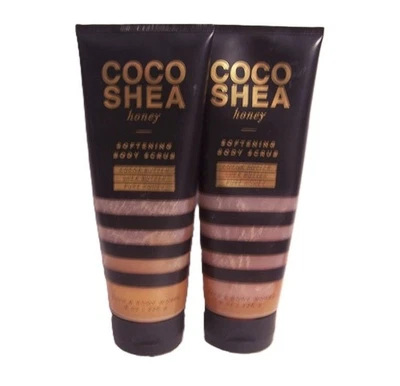 Exfoliante corporal suavizante Bath & Body Works miel de coco karité paquete de 2 8 oz Foto 1 de 2