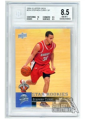 Stephen Curry 2009-10 Upper Deck Star Rookies SP #234 BGS 8.5 NM-MT+ - Image 1 of 2