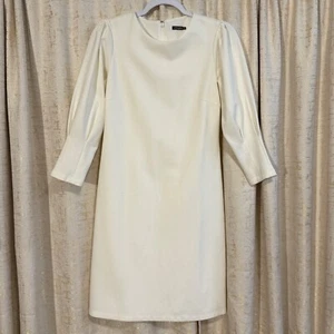 J. MCLAUGHLIN Damen X-Small Ezra Etuikleid in Elfenbein gefüttert 3/4 Arm ANSEHEN - Bild 1 von 6