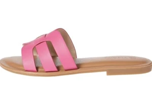The Drop Women's Monika Hot Pink Flat H-Band Slide Sandal Slip On Shoe Sz 11 - Picture 1 of 15