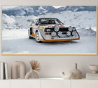Audi Sport Quattro S1 XXL Leinwanddruck 140x70 cm ohne Rahmen Dekoration Rallye