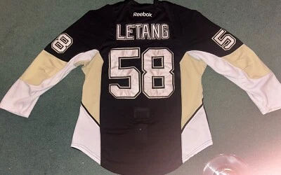 Camiseta deportiva con correa de lucha Letang #58 Reebok talla 50 Pittsburgh Penguins CCM NHL OFICIAL Foto 1 de 4