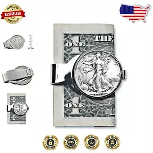 Slim Brass Layered Money Clip for Credit Cards & Cash - Elegant & Lightweight - Picture 1 of 10