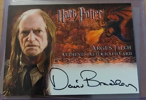 Harry Potter Goblet Fire/Memorable Moments S1 David Bradley Filch Autograph Card - Picture 1 of 3
