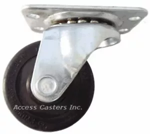 Rueda giratoria 35PRMRS3 3-1/2" para camiones inclinables Rubbermaid®, rueda de goma dura - Imagen 1 de 2
