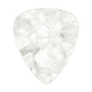 Celluloid White Pearl Guitar Or Bass Pick - 1.5 mm Ultra Heavy Gauge - 351 Shape - Picture 1 of 6