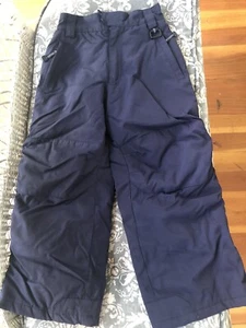 Hanna Andersson Pants Ski US 8 Sz 130 Boys Girls Navy Blue Snow Sledding  EUC - Picture 1 of 5