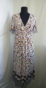 🌈King Louie Dress Floral Knee Length 2 Pokets Dress sz M Short Sleeve 70s Style - Picture 1 of 10