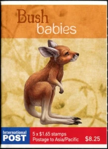 Folleto de bebés Bush de Australia 2011 de 5 estampillas internacionales de $1,65, MNH - Imagen 1 de 2