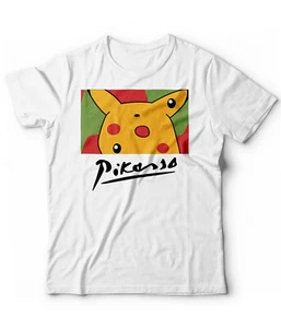 Pika Picasso Tshirt Cartoons Zeitgenössische Kunst Pikasso Monster Ash - Bild 1 von 5