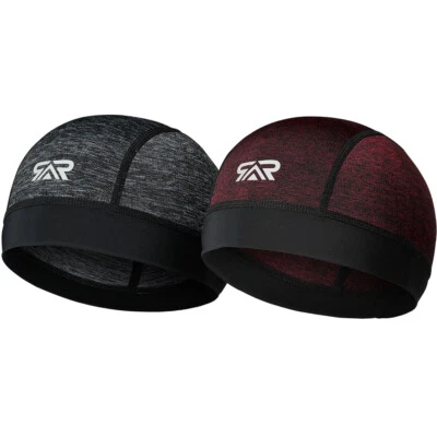Pacote com 1/2 gorro de resfriamento masculino tampa caveira absorção de umidade forro de capacete respirável EUA - Imagem 1 de 4