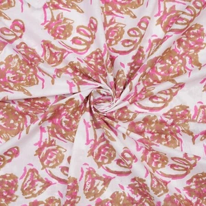 2.5 Yard Indian Hand Block Print Cotton Voile Dress Material Multi Colour Sewing - Picture 1 of 7