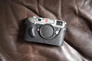 Handmade Genuine Real Leather Half Camera Case Bag Cover for Leica M6 MP - Picture 1 of 4