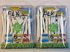 Camiseta Fly Champ Distancia 2 3/4" Camisetas de Golf 2 Paquetes de 30 Blancas - Imagen 1 de 5