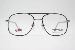 Glasses TITMUS T101 Silver Black Grey Oval Frames Eyeglasses New - Picture 1 of 6