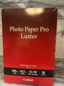 Canon Photo Paper Pro Luster LU-101 Sealed Pack of 50 Sheets - 8.5" x 11" - Afbeelding 1 van 2