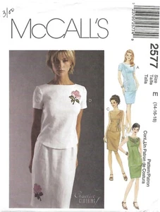 McCall's 2577 Top mit Bateau-Ausschnitt & schmalem Rock Gr. 14-18 UNGESCHNITTENES Schnittmuster - Bild 1 von 4