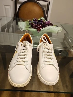 Bally Winston Embroidered Logo White Sneakers Size 8.5  - Image 1 of 4