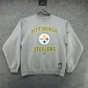 Sudadera De Colección Pittsburgh Steelers Para Hombres Gris Mediano Reebok NFL Grunge Y2K - Imagen 1 de 20
