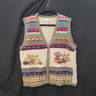 Chaleco bordado de mezcla de algodón Napa Valley XL Foto 1 de 4