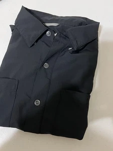 Under Armour Shirt Men's Large Black Fishing Button Up Short Sleeve Vented Loose - Picture 1 of 7