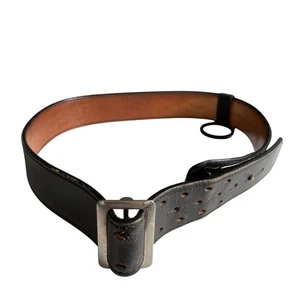 Cinturón Hombre Talla 38 Cuero Negro Seguridad Policía Militar Combate Táctico - Imagen 1 de 6