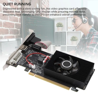 ~Graphics Card 1GB DDR3 128bit PCI Express 2.0 X 16 DVI VGA HD Multimedia Inter - Image 1 of 4