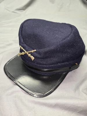 Americana Gettysburg Hat Cap Fitted Mens Large Wool Civil War Infantry Souvenir - Image 1 of 4