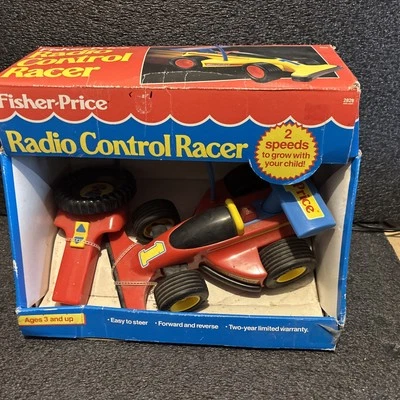 Brand new still in Box Vintage 1992 Fisher Price Red Blue Remote Control Indycar - Image 1 of 4