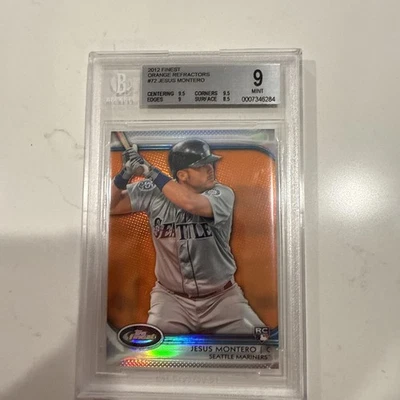 2012 Finest Orange Refractor RC Jesus Montero BGS 9 Mint 76/99 - Image 1 of 2