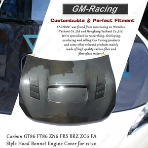 Carbon GT86 FT86 ZN6 FRS BRZ ZC6 FA Style Hood Bonnet Engine Cover for 12-20 - Bild 1 von 23