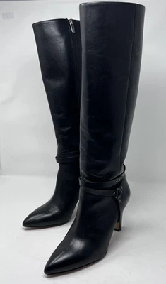 Botas Vince Camuto VP-CAIDY de cuero negras con tacón hasta la rodilla para mujer talla 9M/40 Foto 1 de 4