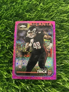 Bralen Trice 2024 Topps Chrome Football Viola Macchia #234/399 RC Falcons F43 - Foto 1 di 2