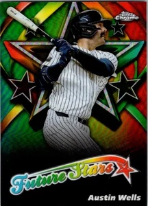 2025 Topps Chrome - Inserto Future Stars #FS-9 Austin Wells - New York NY YANKEES - Imagen 1 de 2