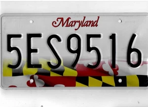 MARYLAND passenger license plate "5ES9516" - Picture 1 of 1