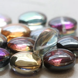 6 cuentas de cristal chapadas - moneda de 20 mm (G350) - Imagen 1 de 10