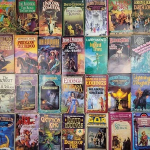 Vintage Fantasy Scifi Books Bundle Lot Of 28 PB Feist Eddings Norton Norman  - Imagen 1 de 19