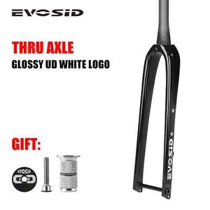 Carbon Road Bicycle Fork Disc Brake Bike Thru Axle 12X100mm V Brake Hard Gravel - Picture 1 of 28