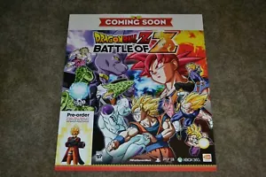 ULTRA RARE Dragonball Z Battle of Z 2014 Gamestop 28x24 Promo Display Poster VGC - Picture 1 of 1