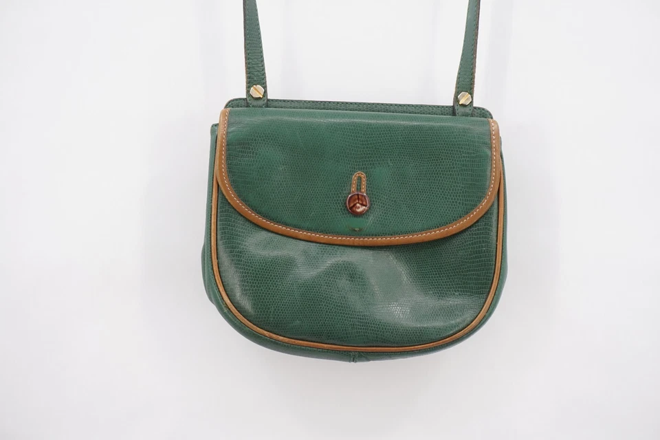 Bolso Bandolera Vintage Didier Lamarthe of Paris Cuero Mujer Verde Foto 1 de 4