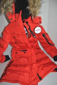 NWOT Canada Weathergear Red Longer Hooded Puffer Parka Coat Youth 7/8 - Picture 1 of 12
