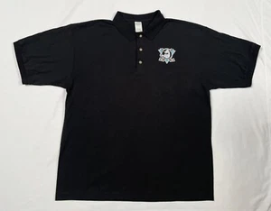 Mighty Ducks of Anaheim Vintage Polo Shirt Large Black Golf Logo Jersey New - Picture 1 of 2