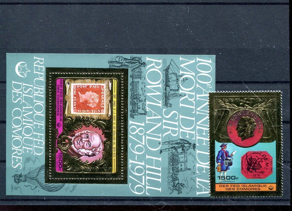 Comoros No. 501 A+ Block 198 A Rowland Hill (#90239) - image 1 of 1