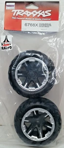 Traxxas 6768X - Neumáticos Anaconda Traseros Rustler 2.8" con Ruedas RXT, Negro/Cromo (2) - Imagen 1 de 2