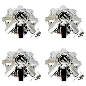 4 Fuel Off-Roads Chrome Center Caps for 8L Cleaver D240 Maverick D260 - Picture 1 of 5